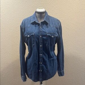 Levi's Blue Pearl Button Down Denim Shirt